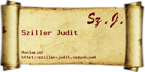 Sziller Judit névjegykártya